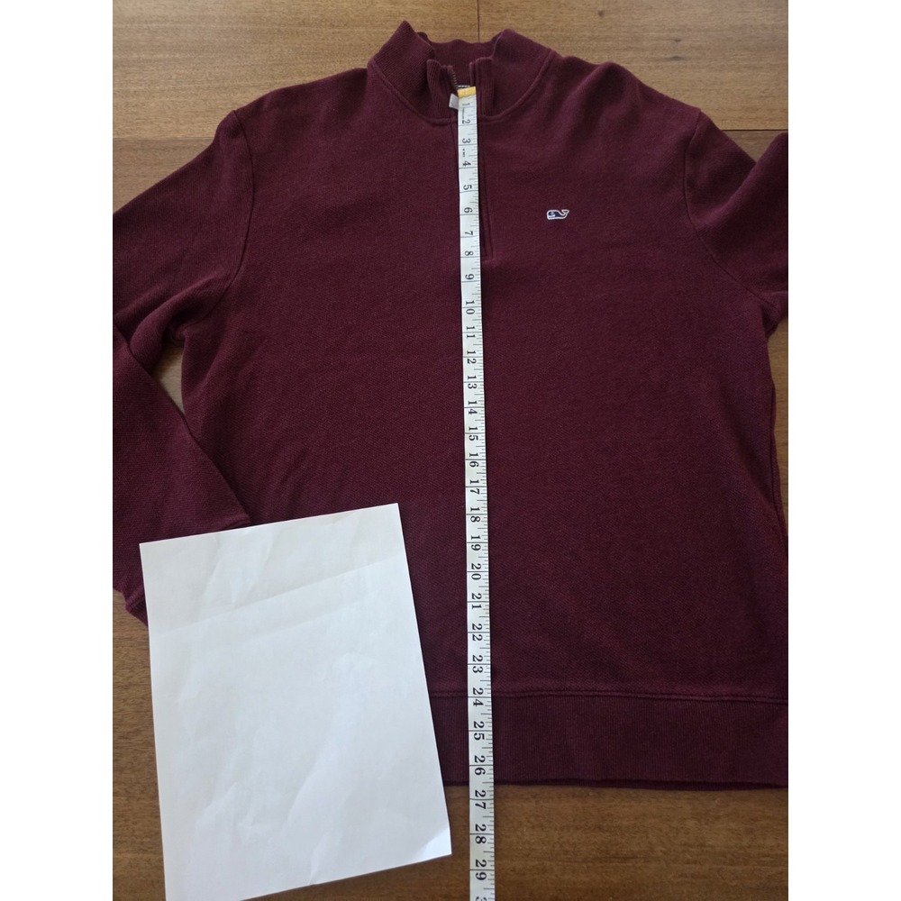Vineyard Vines Hamilton Quarter Zip pullover Men's‎ Large Burgundy